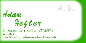 adam hefler business card
